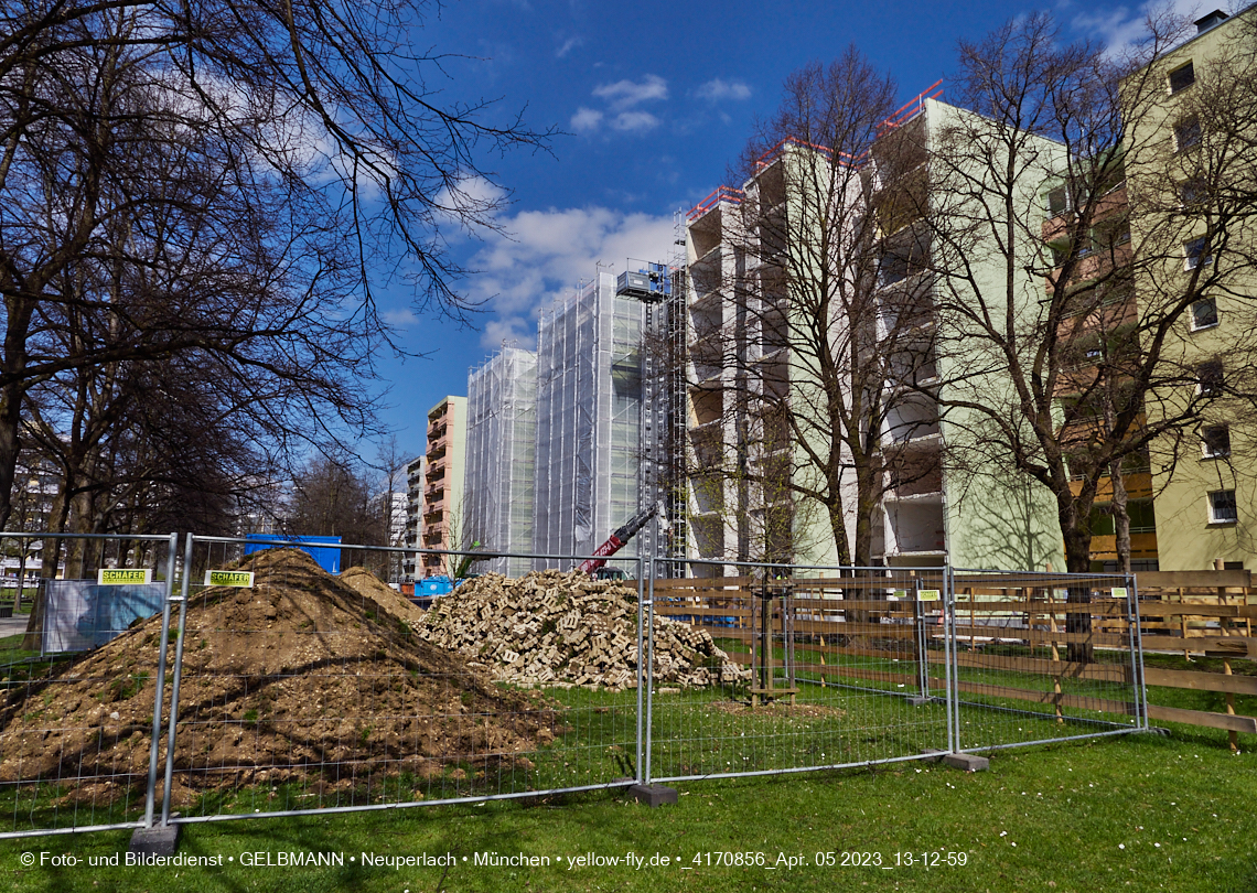 05.04.2023 - Baustelle Kurt-Eisner-Straße in Neuperlach